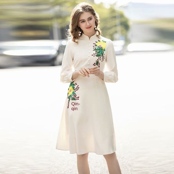 womens designer guofeng improved cheongsam season slim slimming heavy embroidery stand collar long sleeve dress female8osm, Black;gray
womens designer guofeng improved cheongsam season slim slimming heavy embroidery stand collar long sleeve dress female8osm, Black;gray