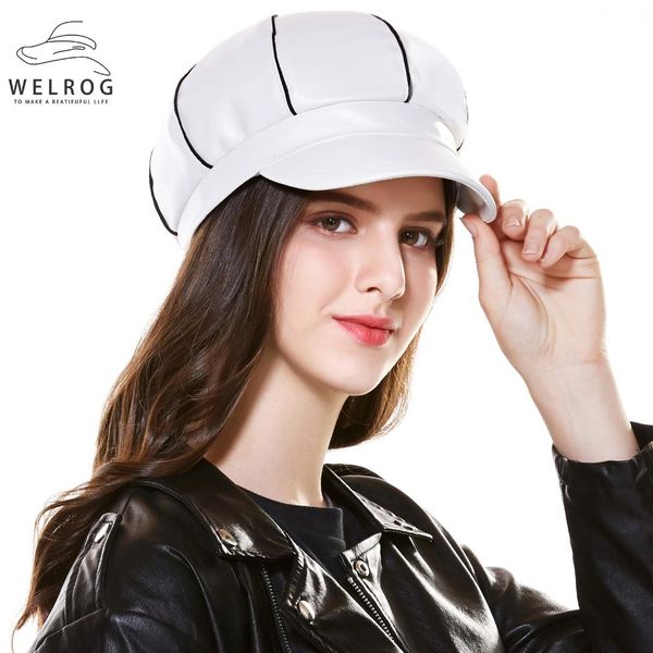 welrog autumn women hats solid pu leather baseball hats casual warm fashion black winter berets female ladies black beret hat, Blue;gray
welrog autumn women hats solid pu leather baseball hats casual warm fashion black winter berets female ladies black beret hat, Blue;gray