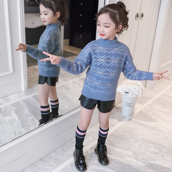 big girls sweaters 2019 new imitation mink jacket sweater 4-14 years warm coat kids sweaters for girls winter boutique clothes, Blue
big girls sweaters 2019 new imitation mink jacket sweater 4-14 years warm coat kids sweaters for girls winter boutique clothes, Blue