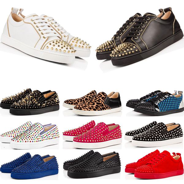 2019 designer brand studded spikes flats shoes red bottoms shoes luxury mens womens party lovers genuine leather sneakers size 36-46
2019 designer brand studded spikes flats shoes red bottoms shoes luxury mens womens party lovers genuine leather sneakers size 36-46