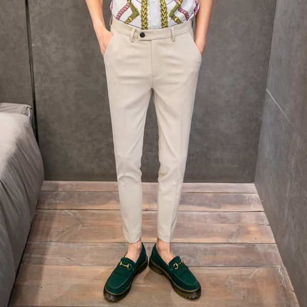 2020 summer business casual suit pant men formal dress wedding pants ankle length slim fit men's social trousers pantalon homme, White;black
2020 summer business casual suit pant men formal dress wedding pants ankle length slim fit men's social trousers pantalon homme, White;black