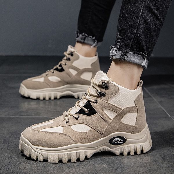 british men's boots autumn and winter 2019 new trend men's shoes korean high boots retro short sneakers, Black
british men's boots autumn and winter 2019 new trend men's shoes korean high boots retro short sneakers, Black