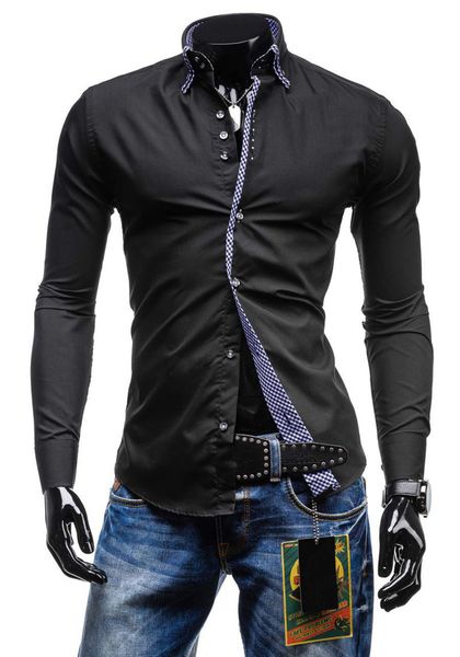 mens designer dress tshirts plaid bag edge long sleeve shirts business mens causal plus size, White;black
mens designer dress tshirts plaid bag edge long sleeve shirts business mens causal plus size, White;black