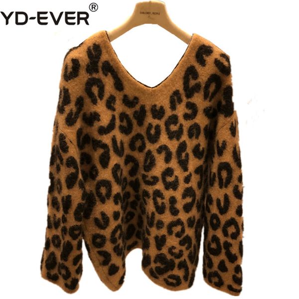 2018 fall winter mink cashmere sweater fashion women leopard knitted jumper casual thick warm v neck loose pullover, White;black
2018 fall winter mink cashmere sweater fashion women leopard knitted jumper casual thick warm v neck loose pullover, White;black