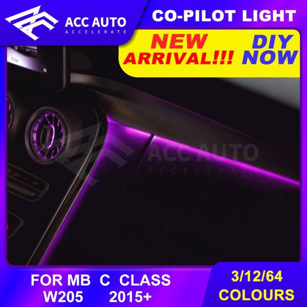 atmosphere light passenger trim led light 3/12/64 colors for w205 mb c class 2015+ in co-pilot dashboard ambient stripes
atmosphere light passenger trim led light 3/12/64 colors for w205 mb c class 2015+ in co-pilot dashboard ambient stripes