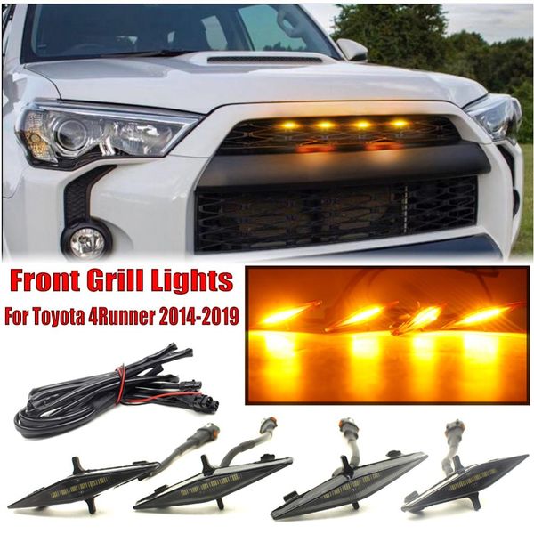 4pcs/set smoked lens amber front grille lighting kit for 4runner trd pro grille 2014 2015 2016 2017-2019 lights
4pcs/set smoked lens amber front grille lighting kit for 4runner trd pro grille 2014 2015 2016 2017-2019 lights