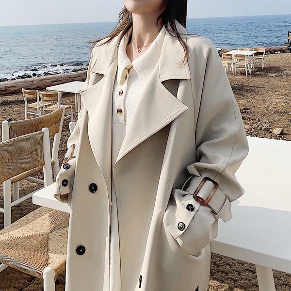 2019 new arrival classic basics beige lapel windbreaker woman spring autumn fashion belted waist long trench coat overcoat x870, Tan;black
2019 new arrival classic basics beige lapel windbreaker woman spring autumn fashion belted waist long trench coat overcoat x870, Tan;black