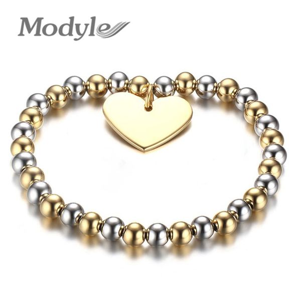 modyle womans balls bead bangle stainless steel love heart cross charms stretch bracelet friendship gift wedding, Black
modyle womans balls bead bangle stainless steel love heart cross charms stretch bracelet friendship gift wedding, Black