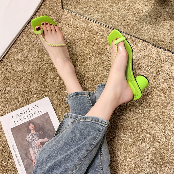 transparent slippers high-heeled shoes lady platform slipers women med square toe rubber flip flops slides fashion soft heels, Black
transparent slippers high-heeled shoes lady platform slipers women med square toe rubber flip flops slides fashion soft heels, Black