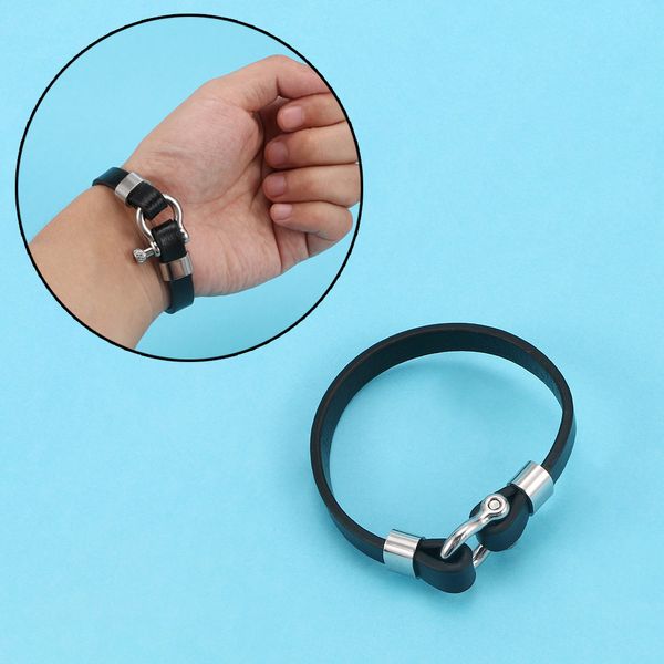 fashion creative punk style men's black leather bracelet imitation leather retro black jewelry wild jewelry men's
fashion creative punk style men's black leather bracelet imitation leather retro black jewelry wild jewelry men's