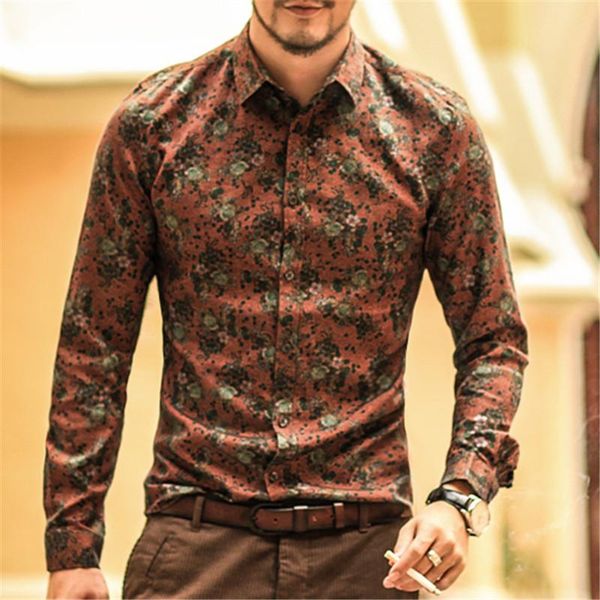 autumn fashion oxford flower printed long sleeve shirts men camisa male slim flower shirts vintage linen casual men shirt super, White;black
autumn fashion oxford flower printed long sleeve shirts men camisa male slim flower shirts vintage linen casual men shirt super, White;black