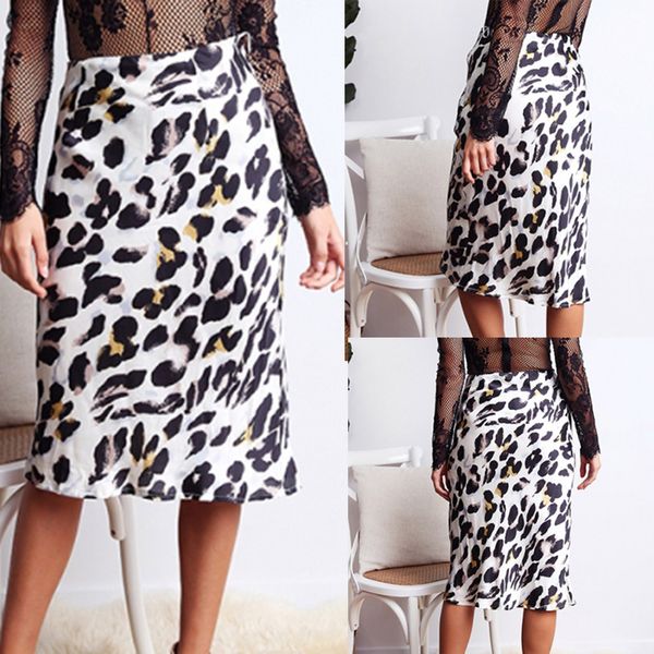 women's leopard print high waist lady fashion cocktail club long skirt office work new casual skater vadim faldas female, Black
women's leopard print high waist lady fashion cocktail club long skirt office work new casual skater vadim faldas female, Black