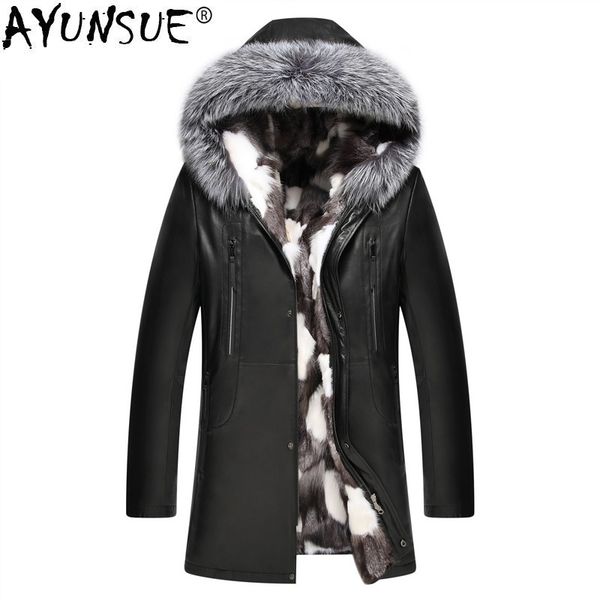 ayunsue winter genuine leather jacket men real fur liner sheepskin coat for men hooded natural fur coats and jackets kj1365, Black
ayunsue winter genuine leather jacket men real fur liner sheepskin coat for men hooded natural fur coats and jackets kj1365, Black