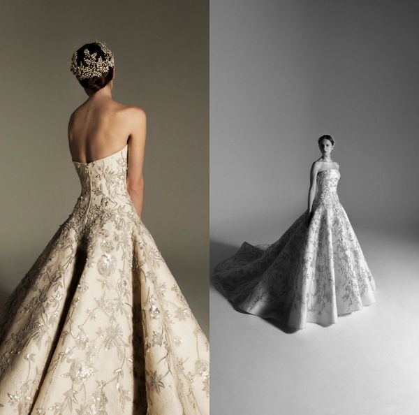 modest vintage elegant ball gown strapless sleeveless backless lace applique sequins wedding dresses wedding gowns sweep train bridal gowns, White
modest vintage elegant ball gown strapless sleeveless backless lace applique sequins wedding dresses wedding gowns sweep train bridal gowns, White