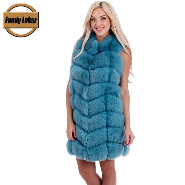 women's fur & faux fandy lokar real vest women winter fashion 90cm long genuine vests coat female ladies nature furs rfv031, Black
women's fur & faux fandy lokar real vest women winter fashion 90cm long genuine vests coat female ladies nature furs rfv031, Black
