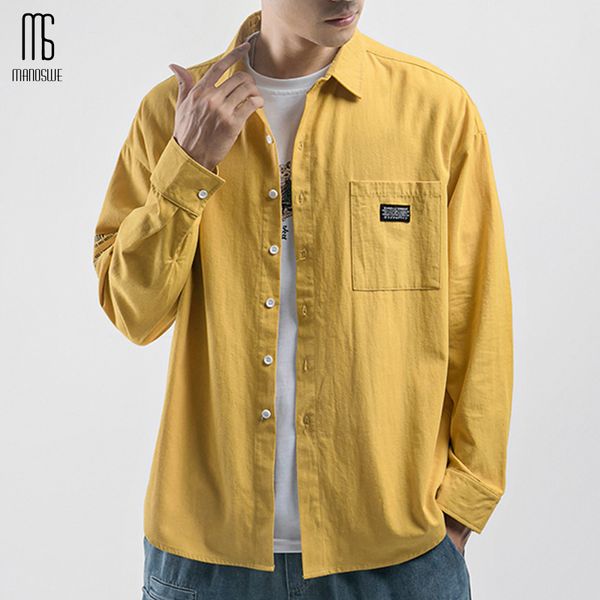 manoswe men lapel solid print long sleeve shirt 2020 new spring white blouse male fashion casual wild shirt oversize xxl, White;black
manoswe men lapel solid print long sleeve shirt 2020 new spring white blouse male fashion casual wild shirt oversize xxl, White;black