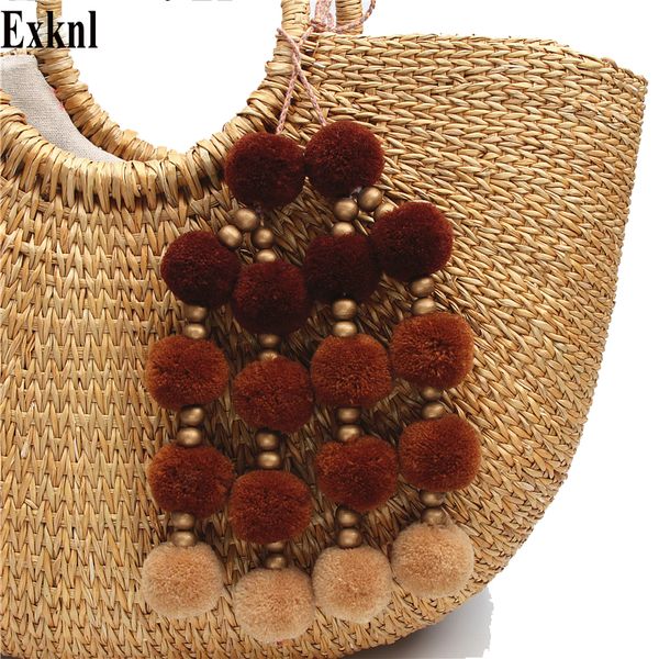 exknl pompons with wooden beads key chains pompom key ring women boho style jewelry diy handmade jewelry cute bag accessories, Silver
exknl pompons with wooden beads key chains pompom key ring women boho style jewelry diy handmade jewelry cute bag accessories, Silver
