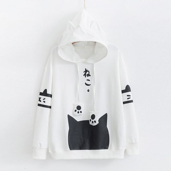 womens sweatshirt hoodies cat printed kawaii harajuku casual long sleeve pocket autumn spring thin hoodie blouse moletom new, Black
womens sweatshirt hoodies cat printed kawaii harajuku casual long sleeve pocket autumn spring thin hoodie blouse moletom new, Black