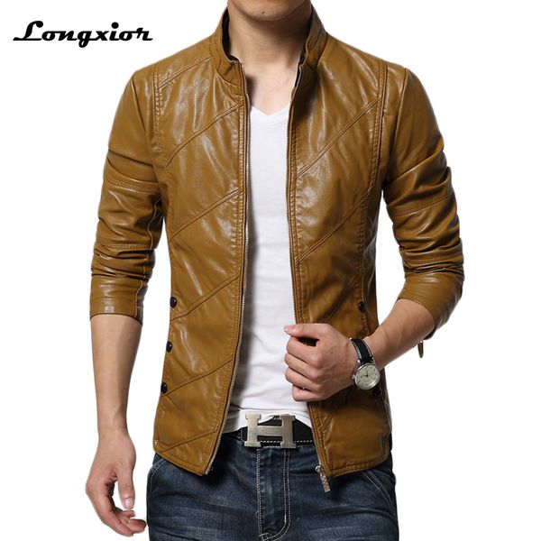 mlj26 men leather jacket new arrival men's solid male casual pu leather jacket with velvet slim fit plus size 5xl coat men, Black;brown
mlj26 men leather jacket new arrival men's solid male casual pu leather jacket with velvet slim fit plus size 5xl coat men, Black;brown