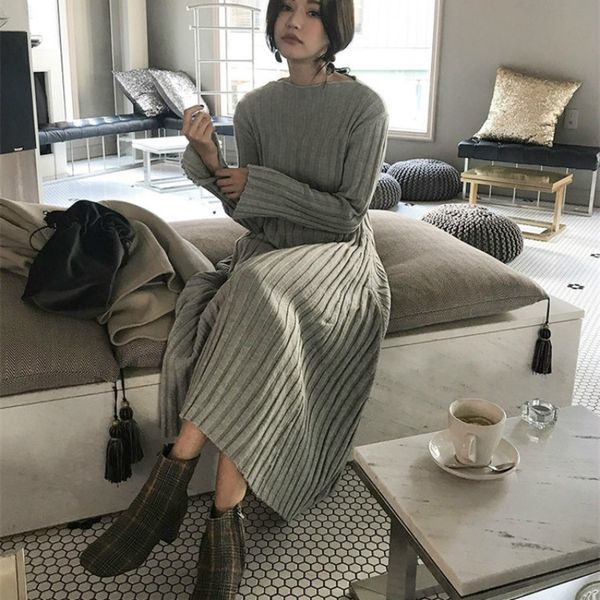 women autumn winter long knitted sweater dress pullover vestidos robe femme plus size sukienki casual bodycon sommerkleid jurken, Black;gray
women autumn winter long knitted sweater dress pullover vestidos robe femme plus size sukienki casual bodycon sommerkleid jurken, Black;gray