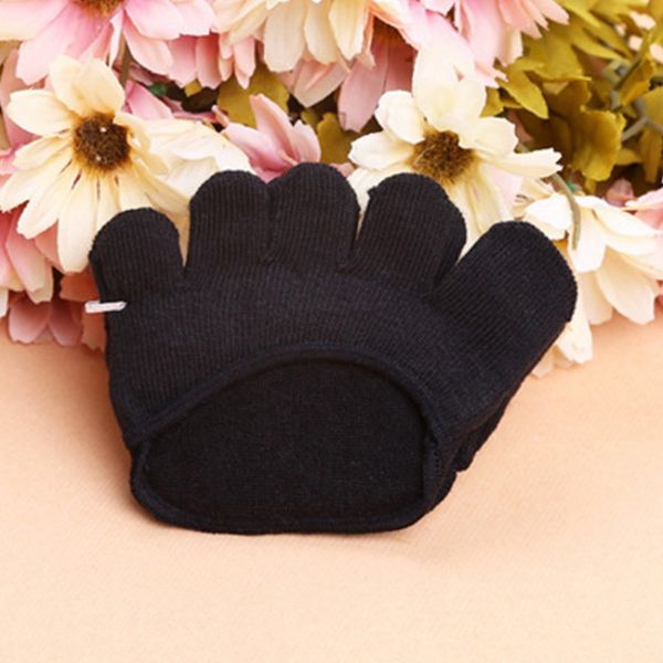 women half-palm five-finger socks invisible non-slip half socks breathable invisible slippers sock slip, Black 
women half-palm five-finger socks invisible non-slip half socks breathable invisible slippers sock slip, Black