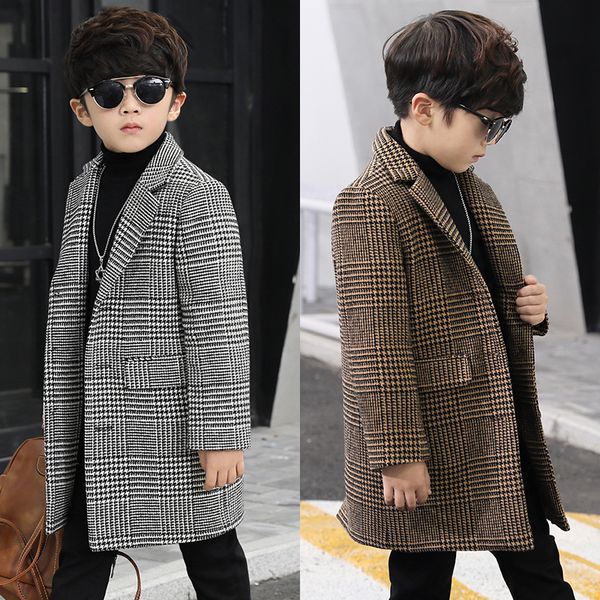 designer-boys wool coat fashion single-breasted plaid small suit in the long section children's coat casual boy woolen coat new winter, Blue;gray
designer-boys wool coat fashion single-breasted plaid small suit in the long section children's coat casual boy woolen coat new winter, Blue;gray