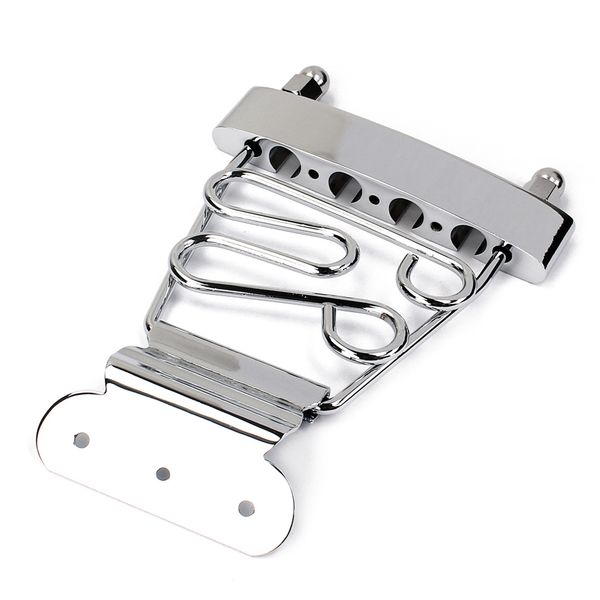 metal 4 string jazz guitar trapeze tailpiece bridge with screws silver
metal 4 string jazz guitar trapeze tailpiece bridge with screws silver