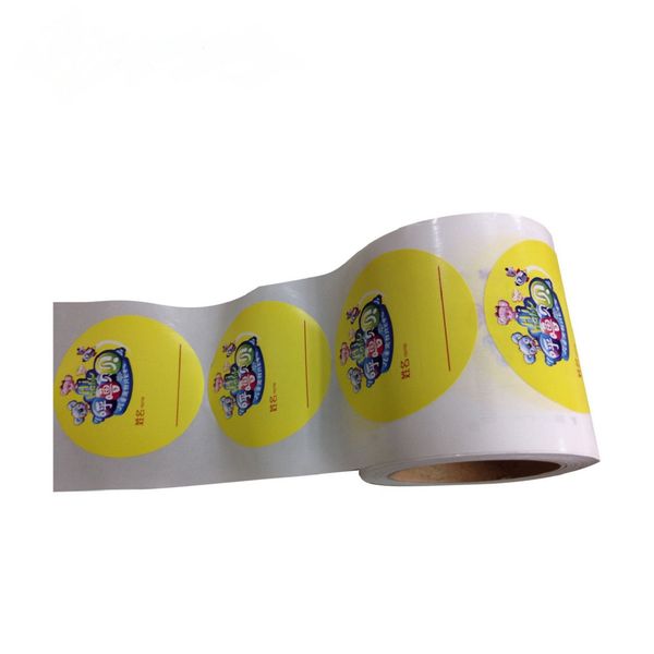 Custom Design Die Cut Round Shape Waterproof Vinyl Sticker Labels With Quality