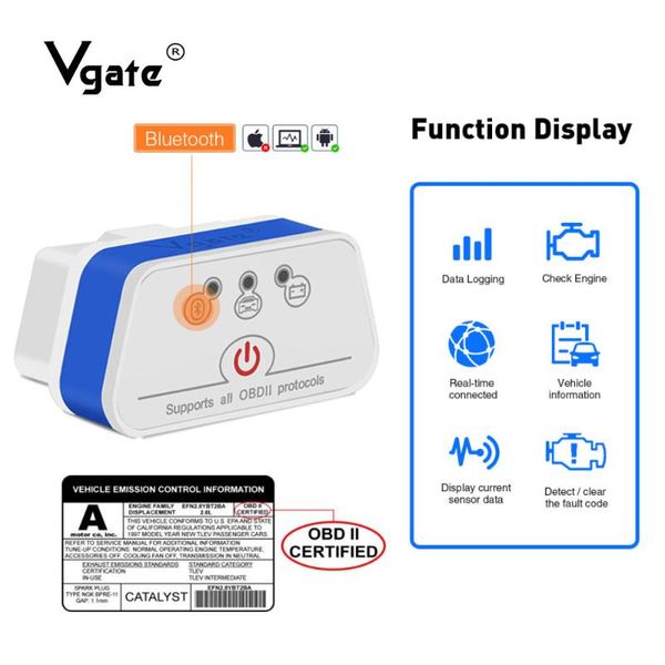 obd2 vgate icar2 elm327 bluetooth car diagnostics scanner obdii code reader pk elm 327 v1.5 escaner automotivo obd 2 scan-tool
obd2 vgate icar2 elm327 bluetooth car diagnostics scanner obdii code reader pk elm 327 v1.5 escaner automotivo obd 2 scan-tool