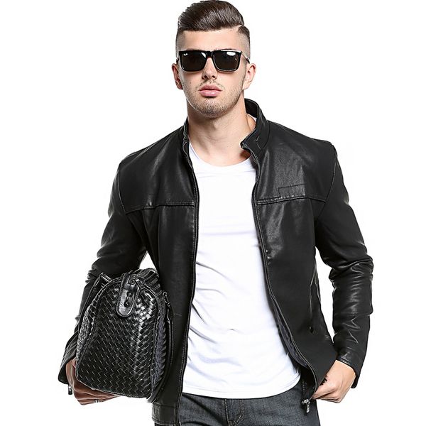 2019 new fashion casual men's clothing pu leather collar locomotive men's slim thickening leatherchina russian beckham motocycle, Black
2019 new fashion casual men's clothing pu leather collar locomotive men's slim thickening leatherchina russian beckham motocycle, Black