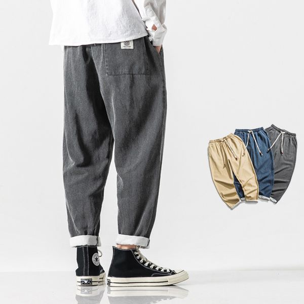 2019 autumn loose mens pants original design chinese style vintage washed denim casual pant contrast color streetwear pant men, Black
2019 autumn loose mens pants original design chinese style vintage washed denim casual pant contrast color streetwear pant men, Black