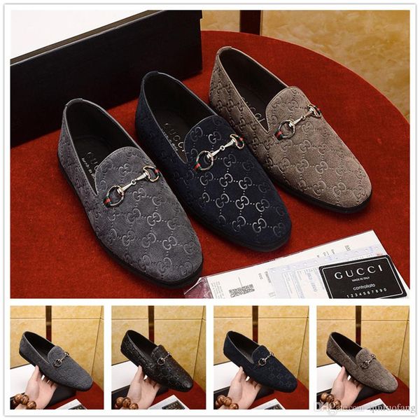 4 colour handmade loafers luxury men shoes casual shoes for men dual density rubber outsole oxford blue grey men's, Black