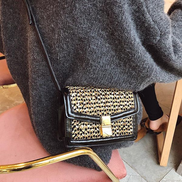 designer-2019 ladies bag sequins fashion bags ladies shoulder bag stripes fashion bag zhixiang/1