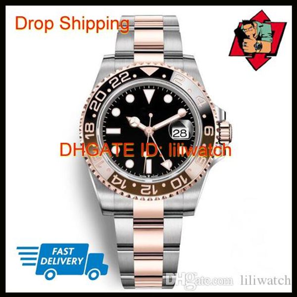 new ceramic bezel gmt ii watches brand automatic watch silver rose gold original clasp mens women's fashion master reloj watches, Slivery;brown
new ceramic bezel gmt ii watches brand automatic watch silver rose gold original clasp mens women's fashion master reloj watches, Slivery;brown