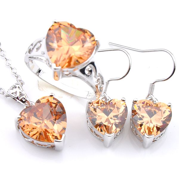 luckyshine mix 3pcs/lot engagement heart necklace earrings ring set cubic zirconia gems 925 sterling women fashion wedding jewelry new, Slivery;golden
luckyshine mix 3pcs/lot engagement heart necklace earrings ring set cubic zirconia gems 925 sterling women fashion wedding jewelry new, Slivery;golden
