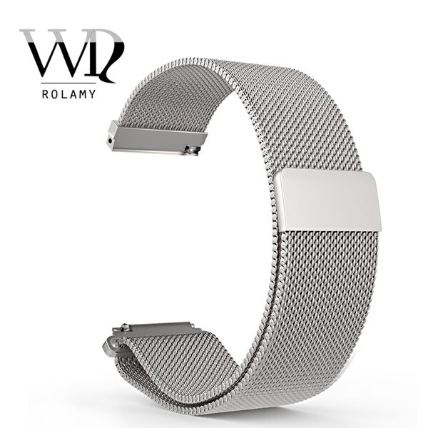 rolamy 16 18 20 22 23mm silver black rose gold blue mesh milanese loop steel bracelet wrist watch band strap magnetic closure, Black;brown
rolamy 16 18 20 22 23mm silver black rose gold blue mesh milanese loop steel bracelet wrist watch band strap magnetic closure, Black;brown