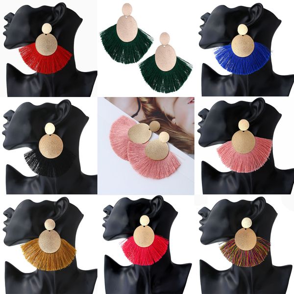 fashion woman bohemian tassel earrings europe and america exaggerated earrings handmade personality creative long fan-shaped tassel earrings, Golden;silver
fashion woman bohemian tassel earrings europe and america exaggerated earrings handmade personality creative long fan-shaped tassel earrings, Golden;silver