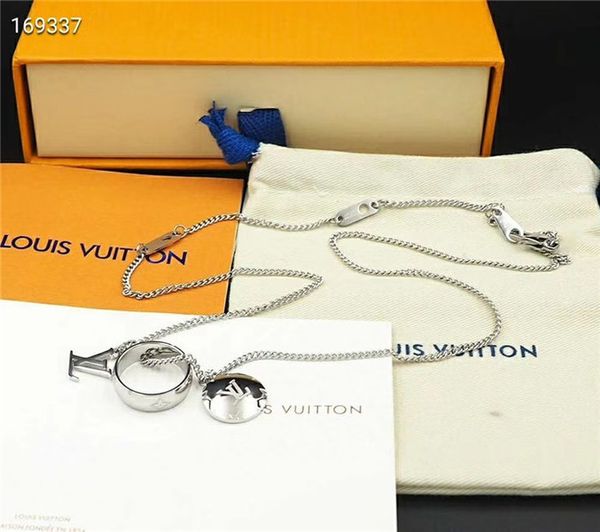 fashion luxurious 2020 designer for women necklace big double ring 18k gold titanium steel charm l̴v necklace jewelry 668, Silver
fashion luxurious 2020 designer for women necklace big double ring 18k gold titanium steel charm l̴v necklace jewelry 668, Silver