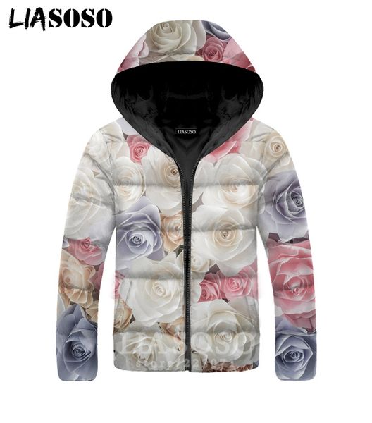 liasoso flower jackets winter men women fashion 3d print rose plus velvet thickening zipper warm hip hop down filled coat a322-1, Black
liasoso flower jackets winter men women fashion 3d print rose plus velvet thickening zipper warm hip hop down filled coat a322-1, Black