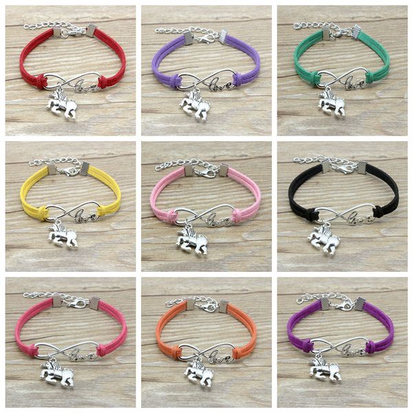 new style ancient silver unicorn infinity symbol love bracelet personality creative velvet rope bracelet couple jewelry holiday gifts, Golden;silver
new style ancient silver unicorn infinity symbol love bracelet personality creative velvet rope bracelet couple jewelry holiday gifts, Golden;silver
