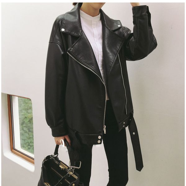 опрятный стиль pu женщин кожаной куртки boyfriend крупногабаритных черная кожа biker jacket женщина chaqueta cuero mujer вест cuir femme, Black
опрятный стиль pu женщин кожаной куртки boyfriend крупногабаритных черная кожа biker jacket женщина chaqueta cuero mujer вест cuir femme, Black