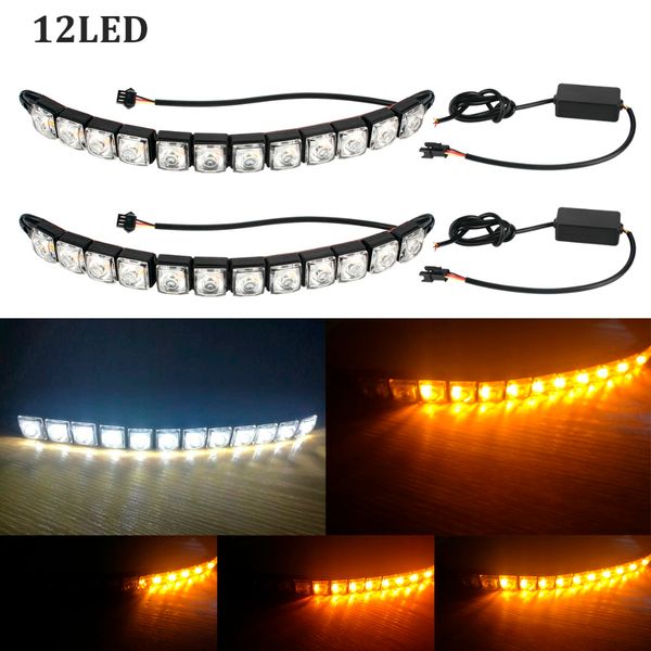 2pcs 12led amber sequential flowing flasher running daytime light crystal headlight drl flexible turn signal strip led car light
2pcs 12led amber sequential flowing flasher running daytime light crystal headlight drl flexible turn signal strip led car light