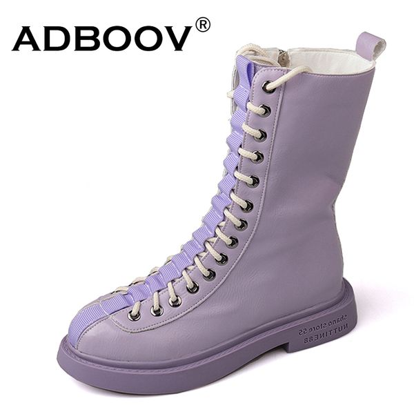 adboov mid calf leather boots women side zip flat martins boots shoes stivali donna, Black
adboov mid calf leather boots women side zip flat martins boots shoes stivali donna, Black