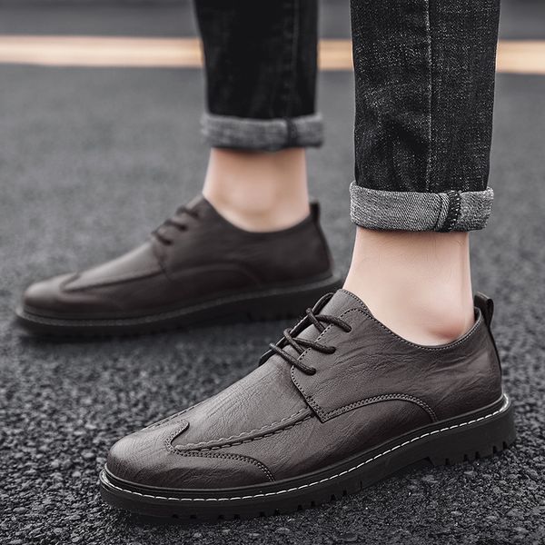 casual shoes mens anti slip leather shoes men good quality fashion men sneakers comfortable shoe, Black
casual shoes mens anti slip leather shoes men good quality fashion men sneakers comfortable shoe, Black