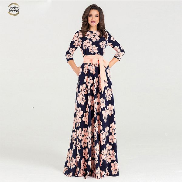 women printing spring dress elegant o-neck loose style long party dress for female women vestidos no pockets, Black;gray
women printing spring dress elegant o-neck loose style long party dress for female women vestidos no pockets, Black;gray