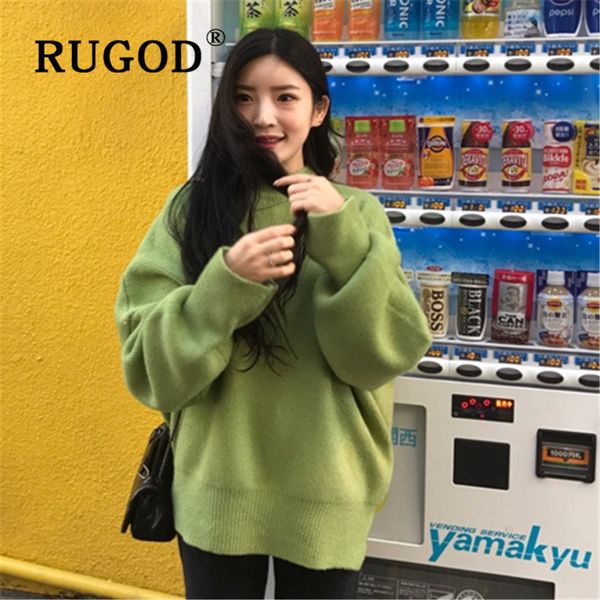 rugod 2019 new winter warm solid green pullover women's sweater o neck loose split long pull femme fashion casual modis korean, White;black
rugod 2019 new winter warm solid green pullover women's sweater o neck loose split long pull femme fashion casual modis korean, White;black