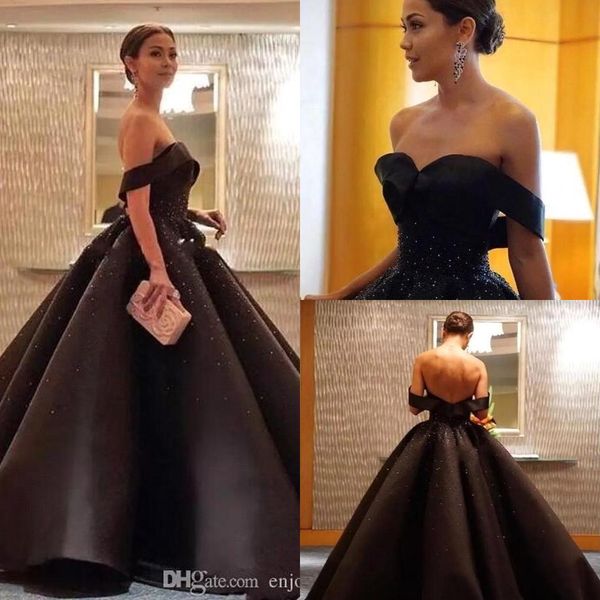 2019 elegant appliqued prom evening dress new off shoulder ball gown formal party gown long pageant dresses custom made bc1445, Black
2019 elegant appliqued prom evening dress new off shoulder ball gown formal party gown long pageant dresses custom made bc1445, Black