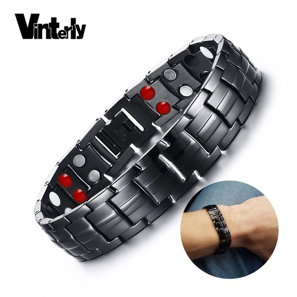 vinterly black bracelet men hand chain energy health germanium magnetic bracelet men stainless steel bracelets for women men, Golden;silver
vinterly black bracelet men hand chain energy health germanium magnetic bracelet men stainless steel bracelets for women men, Golden;silver