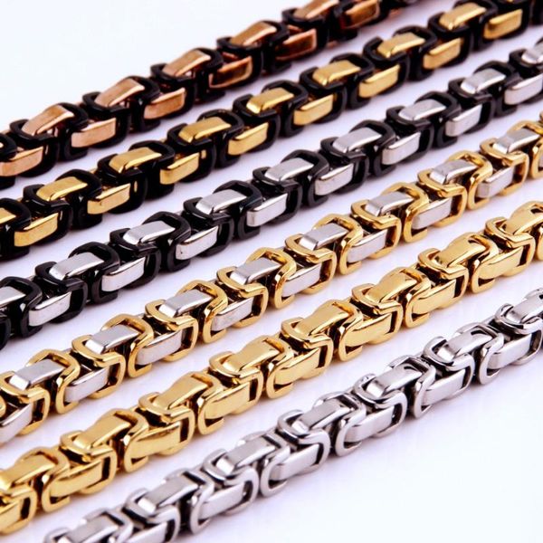 4mm 5mm 8mm wide silver gold black color stainless steel byzantine box chain necklace or bracelet mens 7-40" choose jewelry
4mm 5mm 8mm wide silver gold black color stainless steel byzantine box chain necklace or bracelet mens 7-40" choose jewelry