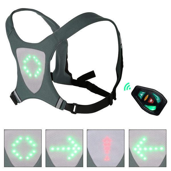 safety reflective vest cycling waterproof led turn signal vest for outdoor running night walking cycling backpack #20, Black;blue
safety reflective vest cycling waterproof led turn signal vest for outdoor running night walking cycling backpack #20, Black;blue